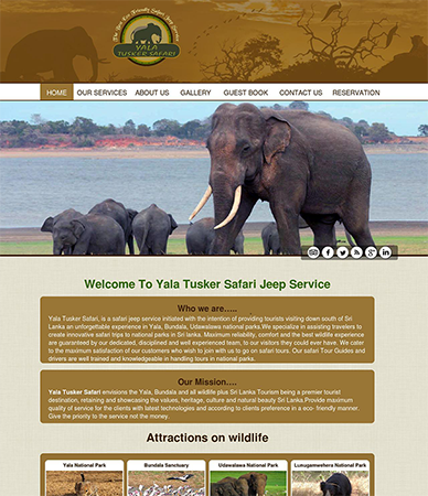 Yala Tusker Safari website